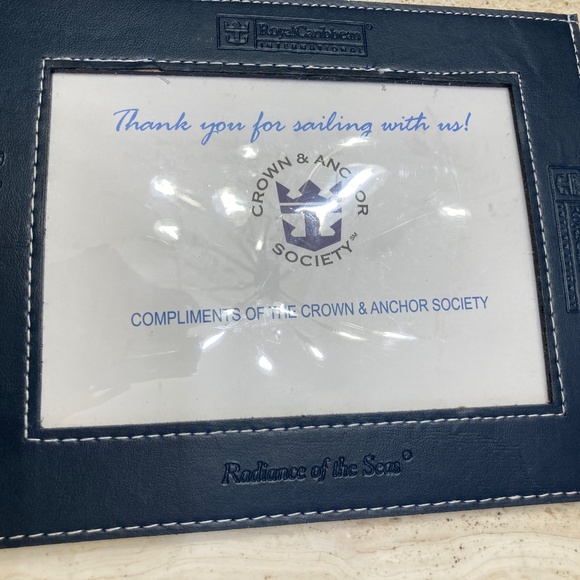 Royal Caribbean Radiance of the Seas 5x7 Picture Frame Blue Faux Leather - Picture 5 of 8